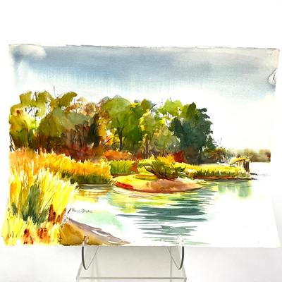 581 Original Watercolor " Marsh Scape" by Peggy Blades