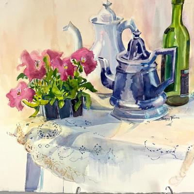 582 Original Watercolor of Still Life by Peggy Blades