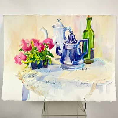 582 Original Watercolor of Still Life by Peggy Blades