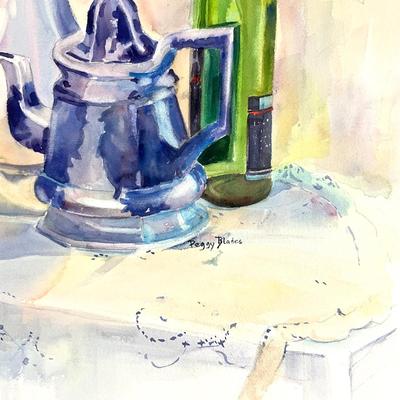 582 Original Watercolor of Still Life by Peggy Blades