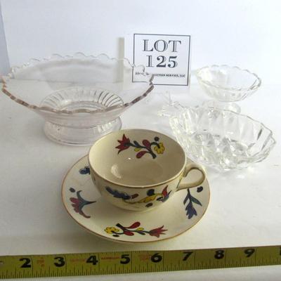 Lot of Misc Dishes, Cup Saucer