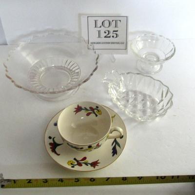 Lot of Misc Dishes, Cup Saucer