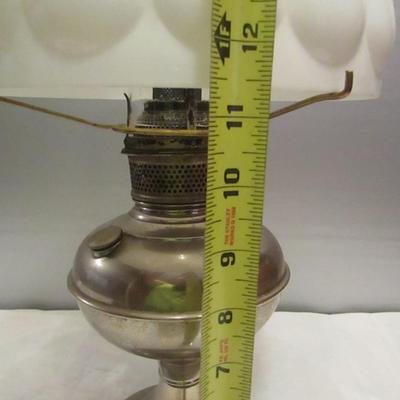 Oil Lamp with Glass Shade