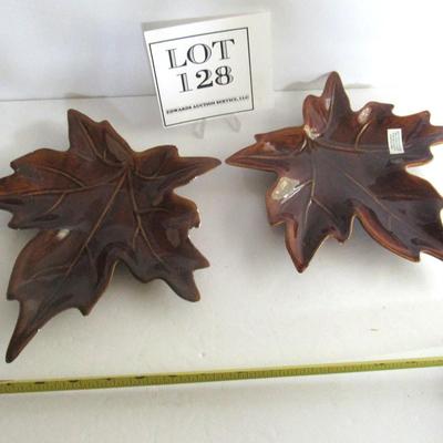 2 Decorative Leaf Shaped Dishes