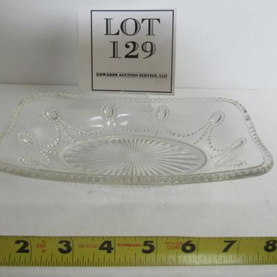 Antique Pattern Glass Relish Dish