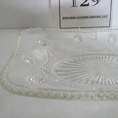 Antique Pattern Glass Relish Dish
