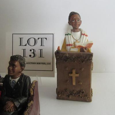 3 African American Black Figurines