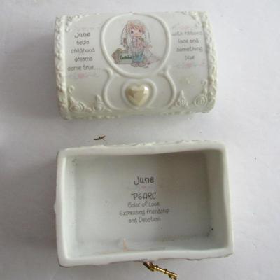 Precious Moments Small Trinket Box, June