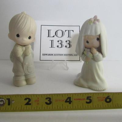 Precious Moments 1983 Bride and Groom Figuines