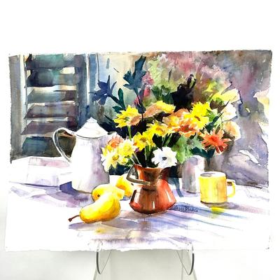 595 Original Watercolor of Still Life by Peggy Blades