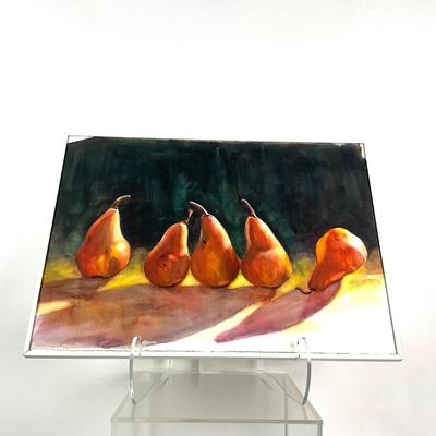 610 Original Watercolor of Pears by Peggy Blades