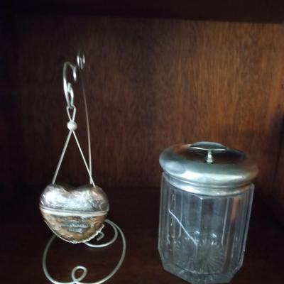 VINTAGE GLASS APOTHECARY CONTAINER AND A UNIQUE FRAME