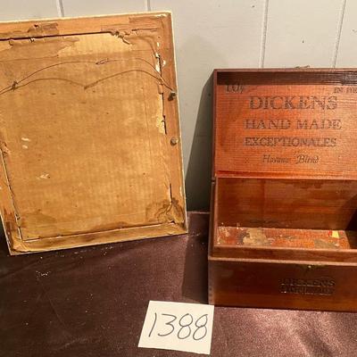 Vintage Mirror & Dickens Cigar Box