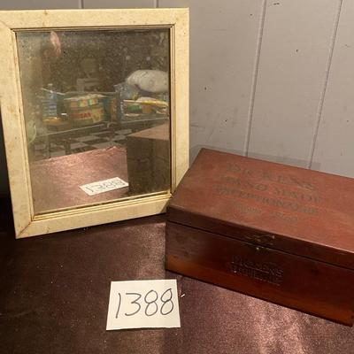 Vintage Mirror & Dickens Cigar Box