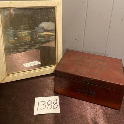 Vintage Mirror & Dickens Cigar Box