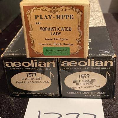 Vintage Player Piano Rolls