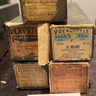 Vintage Player Piano Rolls