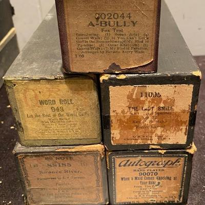 Vintage Player Piano Rolls