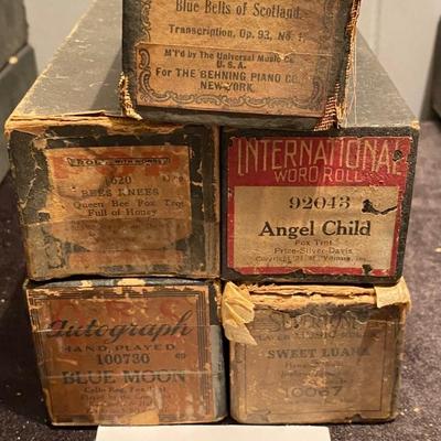 Vintage Player Piano Rolls