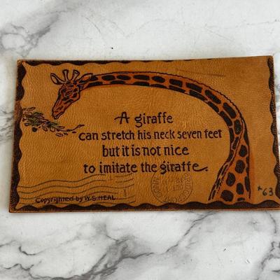 Lot of 9 leather vintage postcards with early stamps