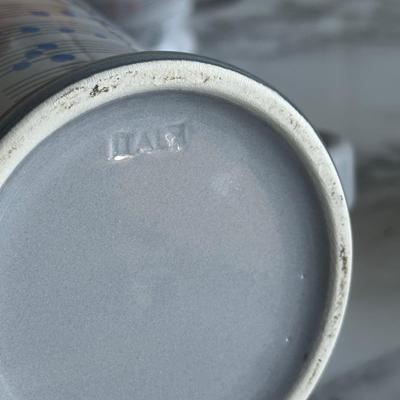 Set of 6 - Baldelli Pottery Italy Musical Note Coffee Tea Cups (Gray)