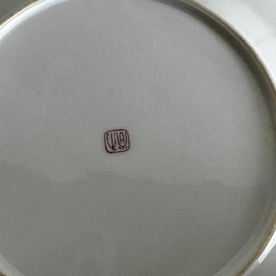 Kutani Yaki Aochibu Tessen Chawan Square Soup Rice Bowl Yamagaki Japan