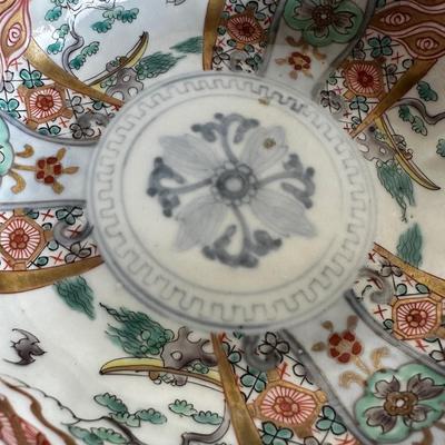 Set of 4 Antique Japanese Imari Bowl Meiji Scalloped Dish Circa 1800â€™s   8â€Diam. 2â€Deep