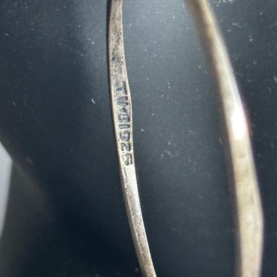 Sterling Silver Vintage Hoop earrings stamped