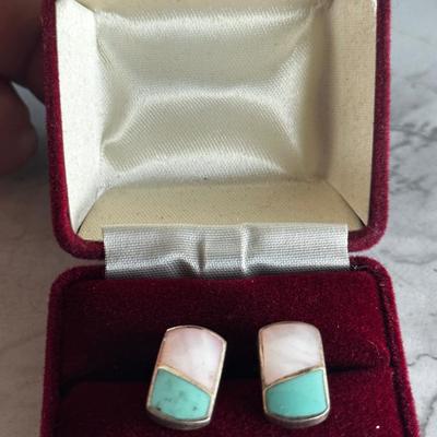 Stunning Turquoise and Sterling silver Earrings
