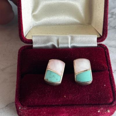Stunning Turquoise and Sterling silver Earrings