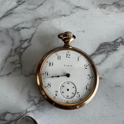 Beautiful Vintage Elgin Pocket Watch gold plated