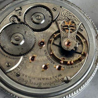 Vintage Waltham open face pocket watch