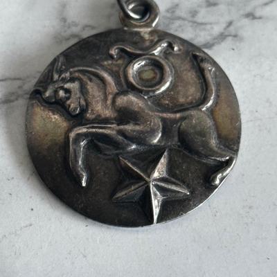 Margot de Taxco Aries, the ram, Zodiac Sterling Silver Pendant/Charm