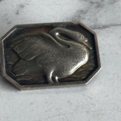 Georg Jensen Swan Brooch, No. 213B, 1930s