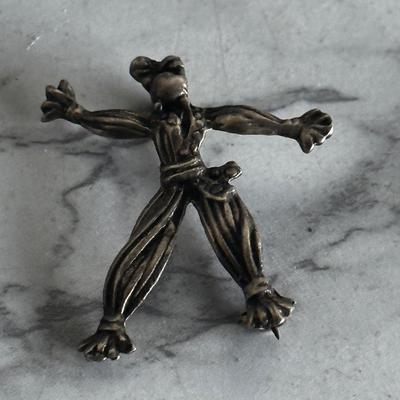 RARE 1943 Sterling Silver Alfred Philippe Trifari Solo Rintintin Figural Brooch