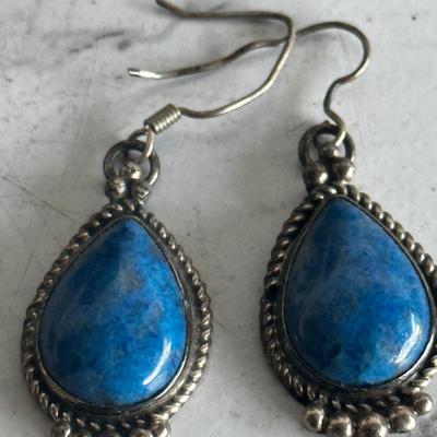 Sterling Silver Lapis Lazuli Earrings