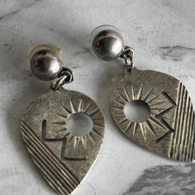 Beautiful Retro Taxco sterling silver earrings