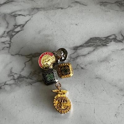 Vintage 10k gold pin lot
