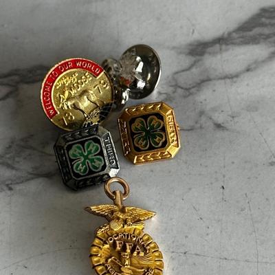 Vintage 10k gold pin lot
