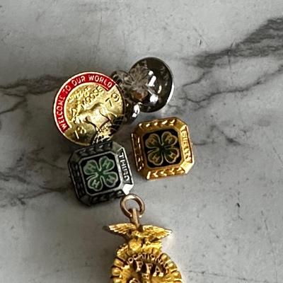 Vintage 10k gold pin lot
