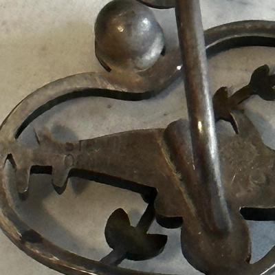 VINTAGE SIGNED GEORG JENSEN DENMARK SCREW ON DOLPHIN EARRINGS