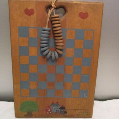 Hand Painted Checker Board Game