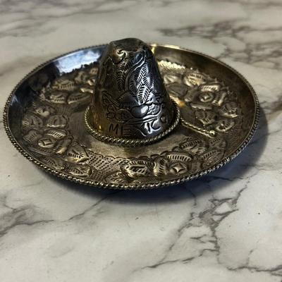 Small Vintage Sterling Silver Mexican Sombero