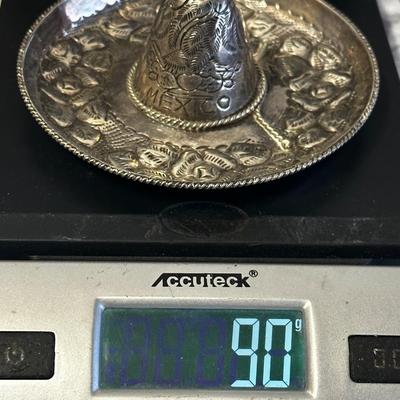 Small Vintage Sterling Silver Mexican Sombero