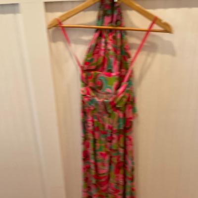 MILLY: MULTI STRETCHY HALTER DRESS (WOMEN'S) SIZE S