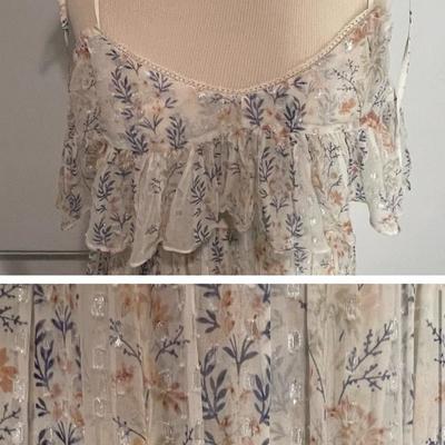 NEEDLE AND THREAD: EMBROIDERED MAXI DRESS (WOMEN'S) SIZE 2