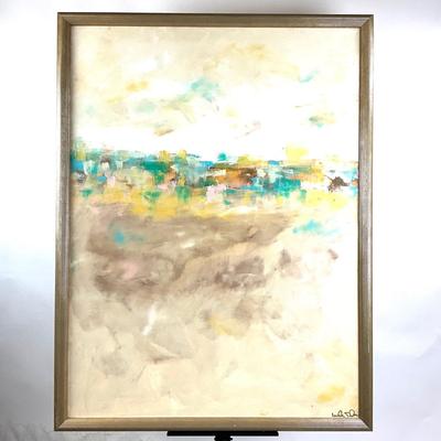613 Large Original Acrylic Abstract Painting on Canvas Signed by LINDA DONOHUE
