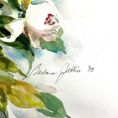 615 Original Floral Watercolor by Barbara Jablin 1983