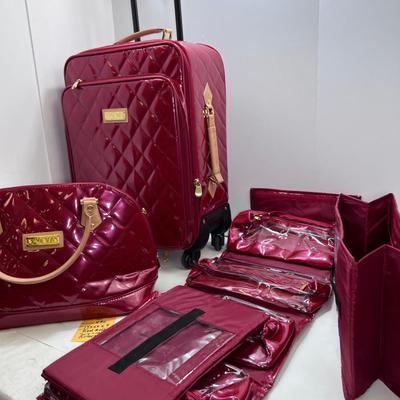 Joy and iman quilted luggage set hotsell