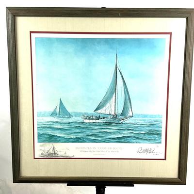 616 Framed Paul McGehee Signed Artist's Proof of Skipjacks on Tangier Sound
